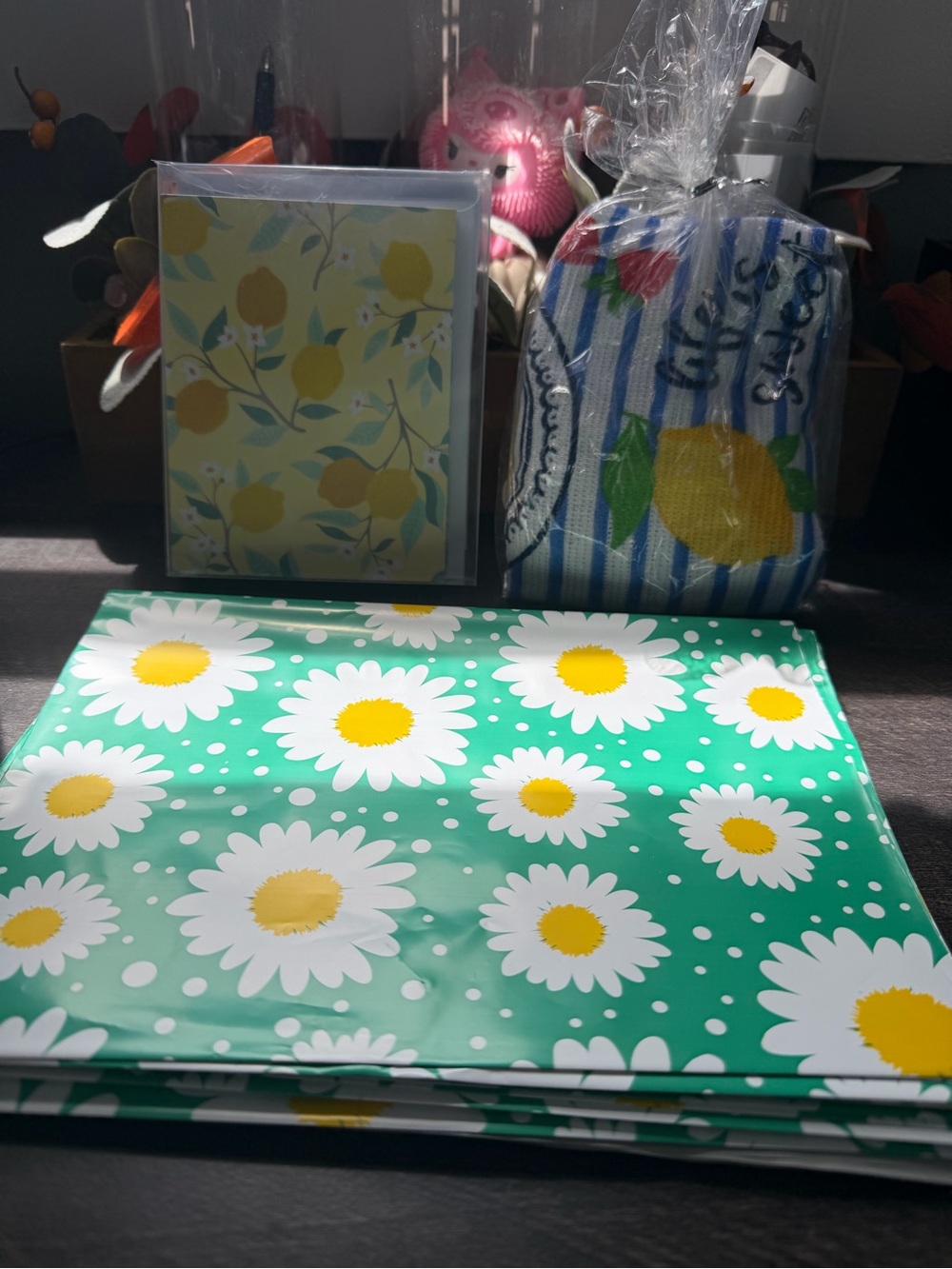 Daisy Print polymailers  Bundle - Green & Yellow